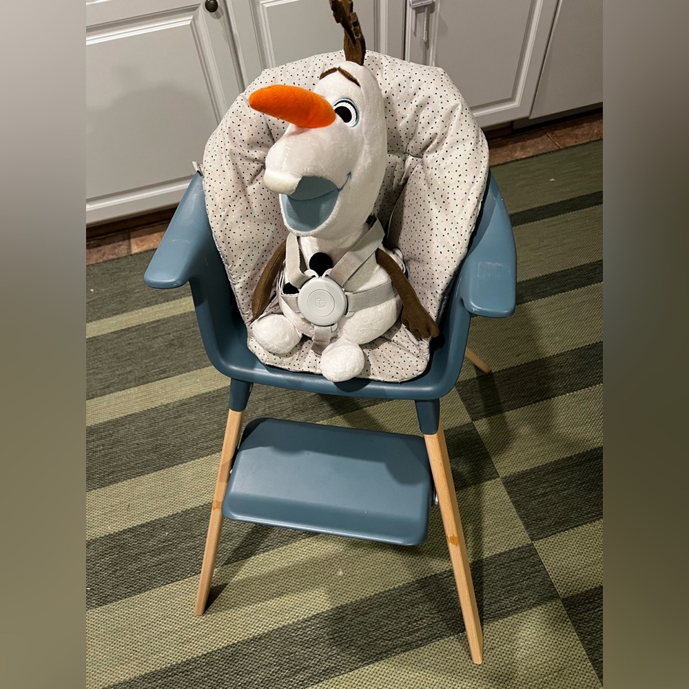 Stokke Clikk Fjord Blue High Chair, Tray, Harness, Footrest